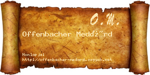 Offenbacher Medárd névjegykártya